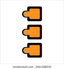 Modern bullet points vector element