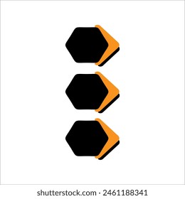 Modern bullet points vector element