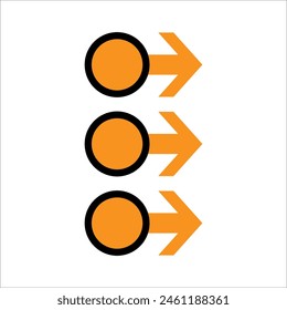 Modern bullet points vector element