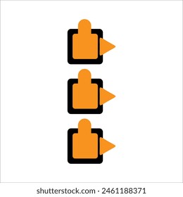 Modern bullet points vector element