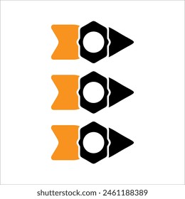 Modern bullet points vector element