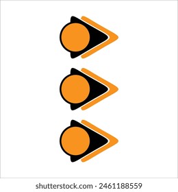 Modern bullet points vector element