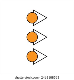 Modern bullet points vector element