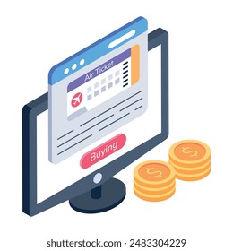 Modern Bundle of Booking Services Isometric Icons 

