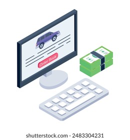 Modernes Paket der Buchungsdienste Isometrische Icons 

