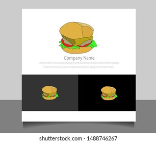 Modern burger icon logo template with flat style. Creative design in Eps 10.