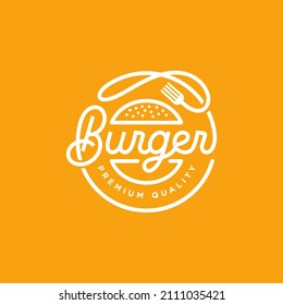 modern burger logo design template