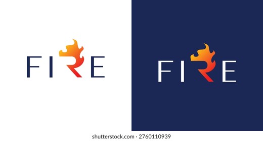 Modern and burning Fire logo design 