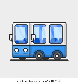 Modern bus icon. Flat design. Vector illustration