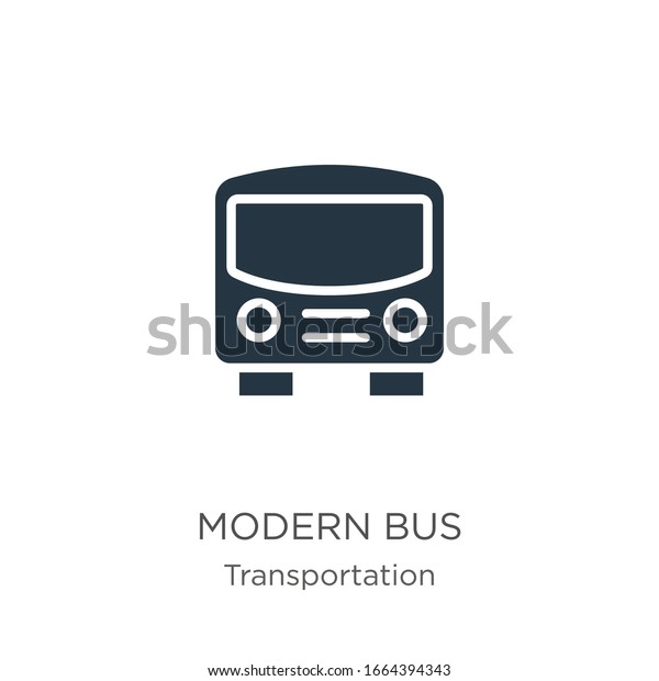 Modern bus icon vector. Trendy flat modern bus icon\
from transportation collection isolated on white background. Vector\
illustration can be used for web and mobile graphic design, logo,\
eps10