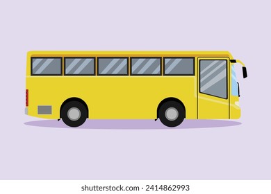 Modern Bus. Land transportation concept Colored flat vector illustration isolated.