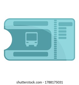 Modern bus ticket icon. Cartoon of modern bus ticket vector icon for web design isolated on white background