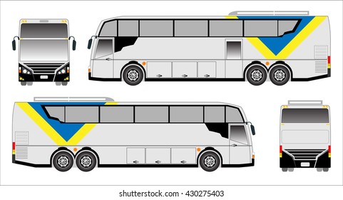 Modern bus vector, sporty bus