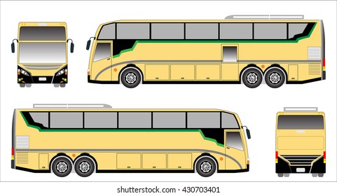 Modern bus vector, sporty bus