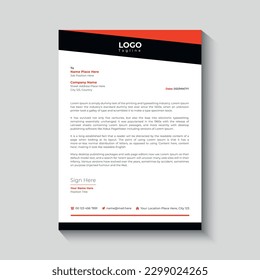Modern business A4 letterhead template 