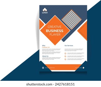 Modern business a4 print ready flayer design template.