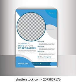 Moderno diseño de vectores de volante abstracto de Business moderno.  tamaño A4 Fácil de usar y editar. diseño de presentación corporativa.