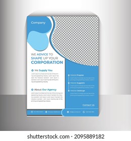 Moderno diseño de vectores de volante abstracto de Business moderno.  tamaño A4 Fácil de usar y editar. diseño de presentación corporativa.
