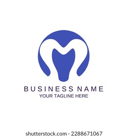Modern Business. Abstract M Initial Logo. Luxury Letter M Initial