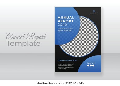 Modern business abstract vector brochure cover annual report template a4 layout concept with geometric shape.