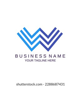 Modern Business. Abstract W Initial Logo. Luxury Letter W Initial