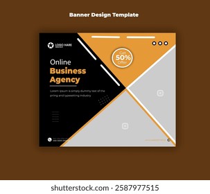 Modern business agency banner design template