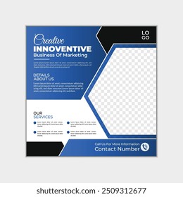 modern business agency social media post design template