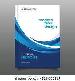 moderno relatório anual de negócios cobrir modelo flyer design