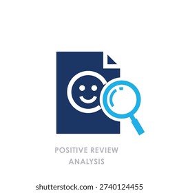 Modern Business Audit Document Icon in Flat Blue Corporate Style