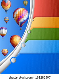 Modern business background with balloons, EPS 10 contains transparency