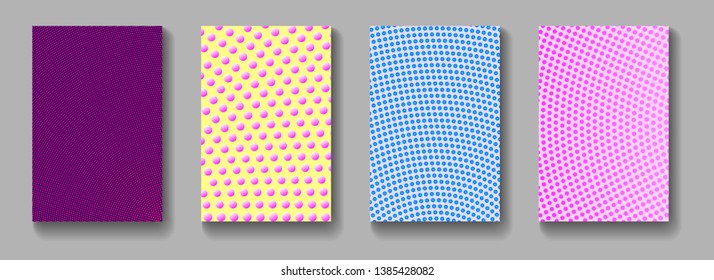 Plantilla de fondo de negocios moderna con rondas, círculos, puntos. Diseño de cubierta mínima con semitono. Resumen de elementos de diseño vectorial. EPS10 vectores