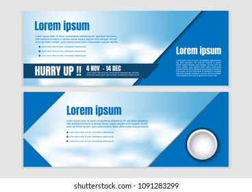 Modern Business banner template, blue theme