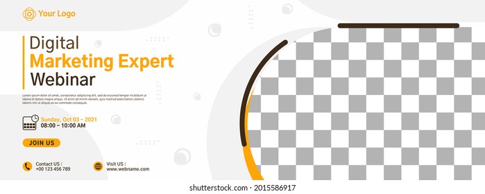 Modern business banner template design for webinar, marketing, online class program, etc
