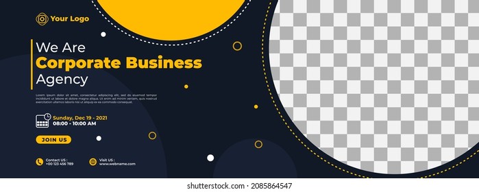 Modern business banner template design for webinar, marketing, online class program, etc