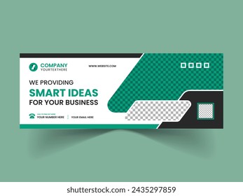 Modern business banner template for Facebook cover and social media 