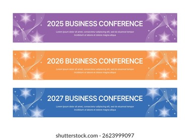 Modern business banner templates with abstract geometric patterns. Perfect for workshops, events, conferences, presentations, or branding projects, combining style and professionalism.