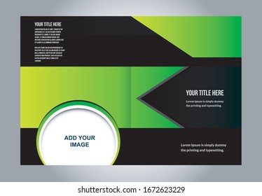 modern business bifold brochure design template or magazine page design