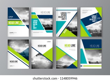 Modern business brochure, banner, page, leaflet, flyer, magazine, cover book template. Abstract colorful background lines, geometrical forms. Cover presentation, layout in A4. Page. Vector set