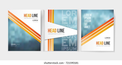 Modern business brochure, banner, page, leaflet, flyer, magazine, cover book template. Abstract colorful background lines, geometrical forms. Cover presentation, layout in A4. Page. Vector set