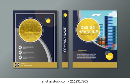 Modern Business Brochure Flyer Design Letter Size Template. Vector Illustration
