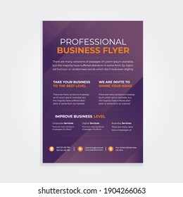 Modern Business Brochure Layout Or Flyer Template, Poster, Magazine, Annual Report