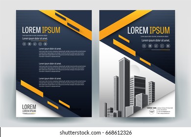 Modern Business Brochure Layout Flyers Design Stock Vector (Royalty ...