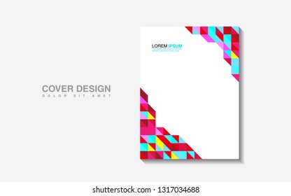 modern business brochure leaflet flyer cover template Abstract diagonal background lines