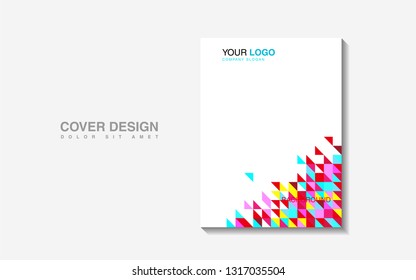 modern business brochure leaflet flyer cover template Abstract diagonal background lines