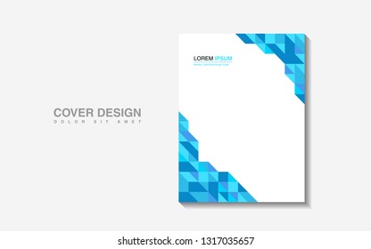 modern business brochure leaflet flyer cover template Abstract diagonal background lines