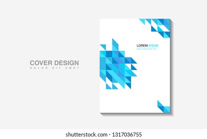 modern business brochure leaflet flyer cover template Abstract diagonal background lines