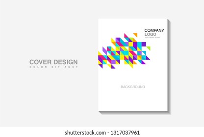 modern business brochure leaflet flyer cover template Abstract diagonal background lines