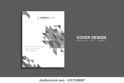 modern business brochure leaflet flyer cover template Abstract diagonal background lines