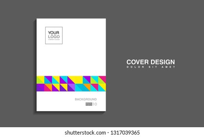 modern business brochure leaflet flyer cover template Abstract diagonal background lines