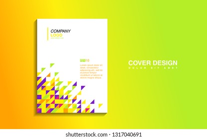 modern business brochure leaflet flyer cover template Abstract diagonal background lines